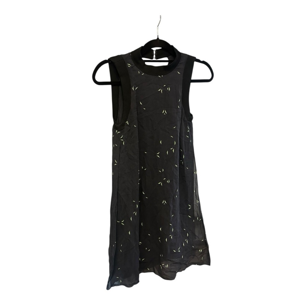 A.L.C. Sheer Overlay Sleeveless High Neck Gothic Wednesday Minimalism Size 0